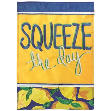 13 X 18 In Flag Double Applique Squeeze The Day Polyester Garden